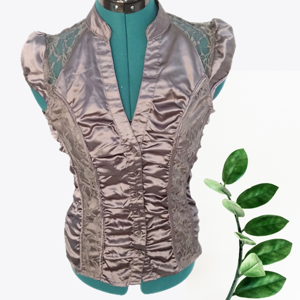 Rue21 Satin Corset with Lace Women's Medium